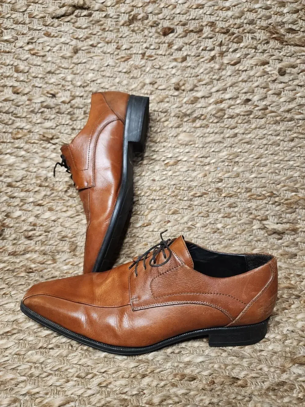 Belvedere Studio Palazzo Mens 9.5 D Brown Leather Dress Shoes Formal Business